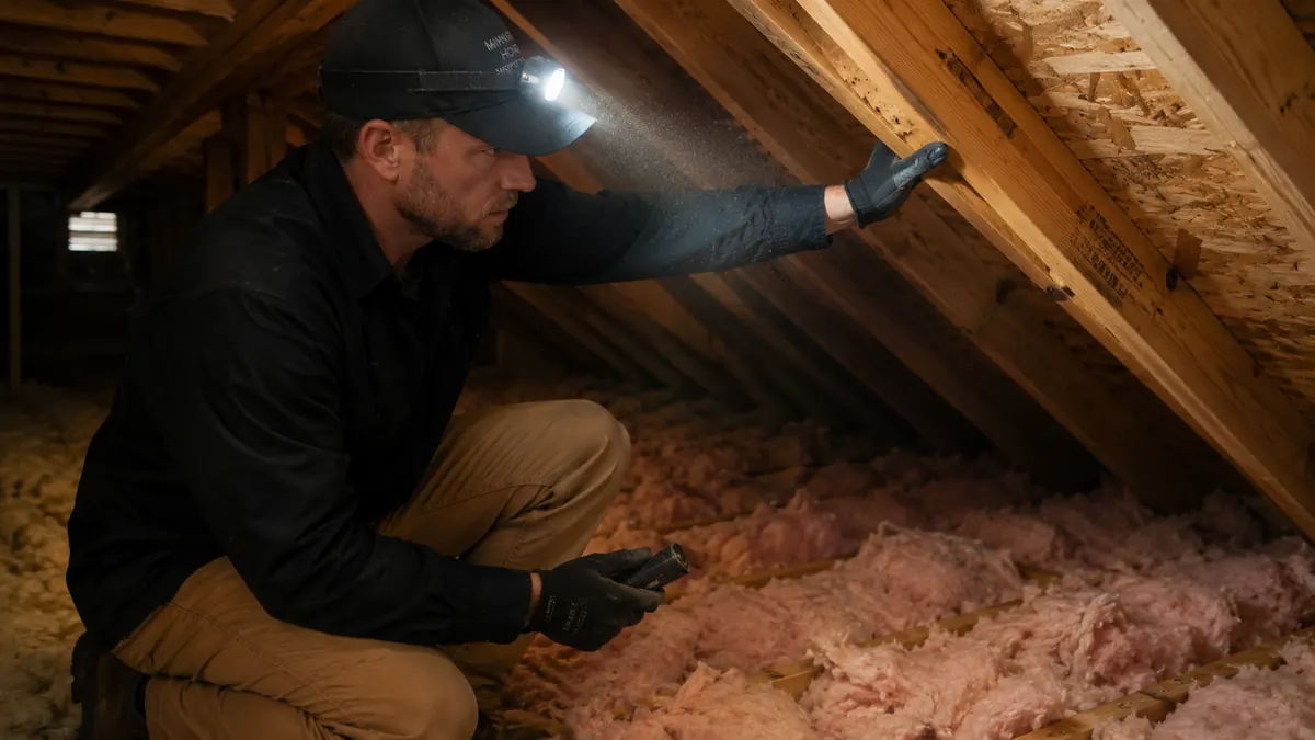 Attic insulation inspection